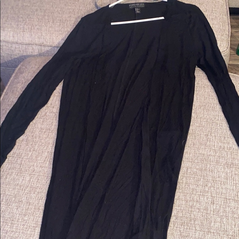 Long black sweater